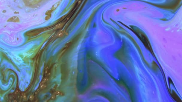 Abstract Colorful Paint Ink Explode Diffusion Psychedelic Blast Movement — Stock Video