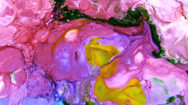 Abstrakte Bunte Farbtinte Explodiert Diffusion Psychedelische Explosion Bewegung — Stockvideo