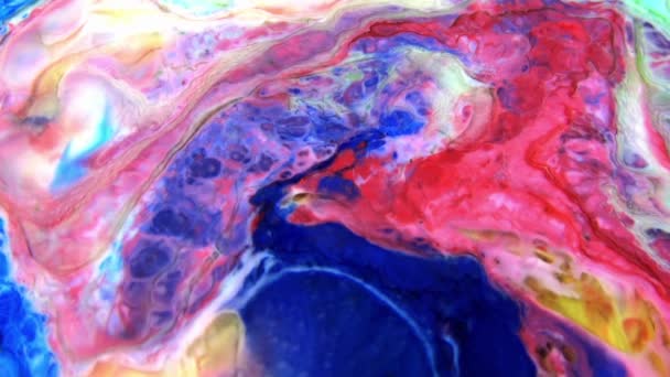 Abstract Colorful Paint Ink Explode Diffusion Psychedelic Blast Movement — Stock Video