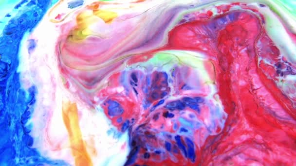 Tinta Pintura Colorida Abstrata Explode Difusão Psychedelic Explosão Movimento — Vídeo de Stock