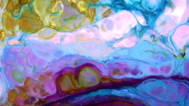 Sehr Schöne Oberfläche Bewegte Oberfläche Flüssigkeit Farbe Hintergrund Textur Video — Stockvideo