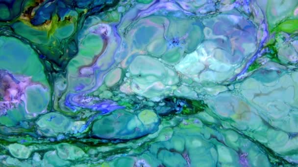 Très Belle Surface Mobile Surface Liquide Peinture Fond Texture Vidéo — Video