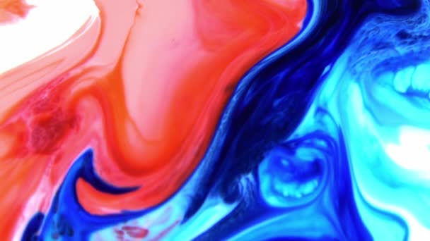 Slow Motion Macro Abstracte Patroon Artistiek Concept Olie Oppervlak Bewegen — Stockvideo