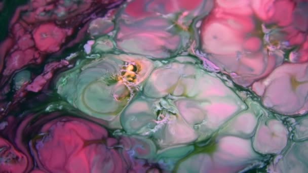 Zeitlupe Makro Abstrakte Muster Künstlerisches Konzept Oberfläche Bewegliche Oberfläche Flüssige — Stockvideo