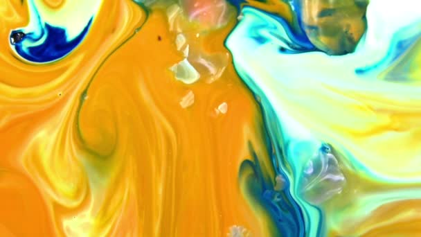 Абстрактна Краса Мистецтва Фарба Вибух Фентезі Поширення Барвисті Хаосу Чорнила — стокове відео