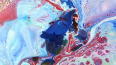 Sanatın Soyut Güzelliği Patlayan Fantezi Yayılımı. Renkli Kaos Mürekkebi Sıvı Türbülans Hareketinde Yayıldı 