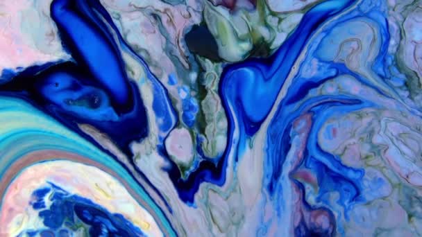 Sanatın Soyut Güzelliği Patlayan Fantezi Yayılımı Renkli Kaos Mürekkebi Sıvı — Stok video