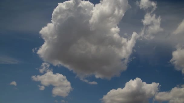 Bright Cumulus Rain Clouds Moving Sky — Stock video