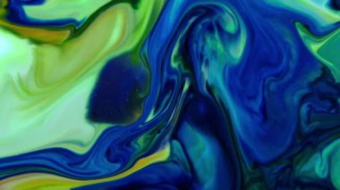 Sanatın Soyut Güzelliği Patlayan Fantezi Yayılımı. Renkli Kaos Mürekkebi Sıvı Türbülans Hareketinde Yayıldı 