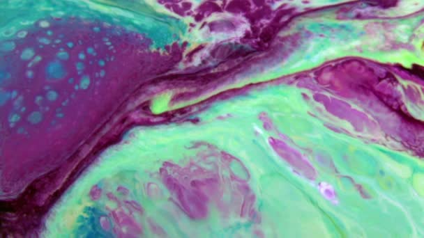 Propagation Encre Chaos Colorée Dans Mouvement Turbulence Liquide — Video