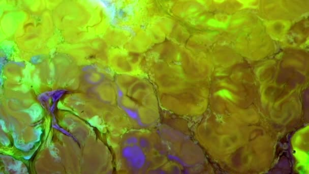 Diffusione Dell Inchiostro Del Caos Colorato Nel Movimento Turbolenza Liquida — Video Stock