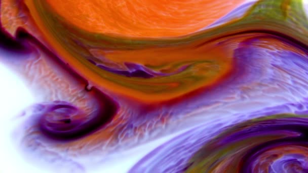 Diffusione Dell Inchiostro Del Caos Colorato Nel Movimento Turbolenza Liquida — Video Stock