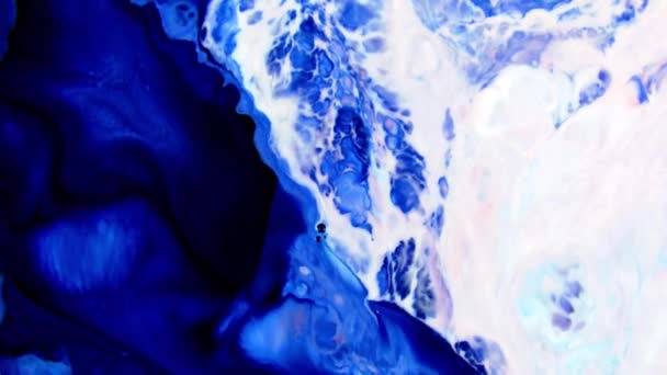 Diffusione Dell Inchiostro Del Caos Colorato Nel Movimento Turbolenza Liquida — Video Stock