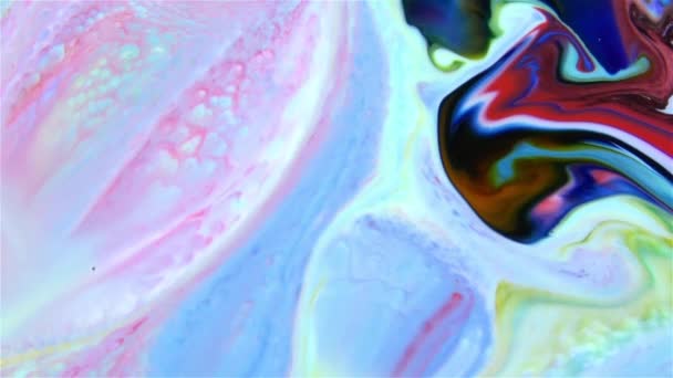 Diffusione Dell Inchiostro Del Caos Colorato Nel Movimento Turbolenza Liquida — Video Stock