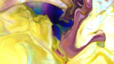 Renkli Kaos Mürekkebi Sıvı Türbülans Hareketinde Yayıldı 