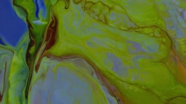 Renkli Kaos Mürekkebi Sıvı Türbülans Hareketinde Yayıldı 