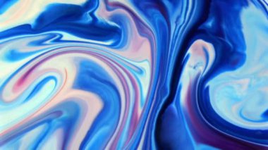 Renkli Kaos Mürekkebi Sıvı Türbülans Hareketinde Yayıldı 