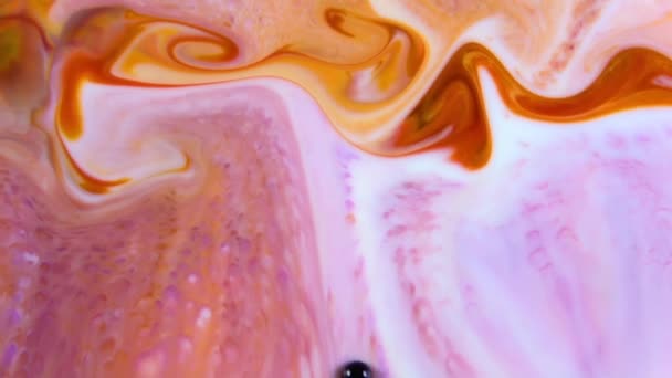 Diffusione Dell Inchiostro Del Caos Colorato Nel Movimento Turbolenza Liquida — Video Stock