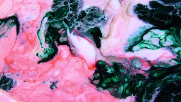 Propagation Encre Chaos Colorée Dans Mouvement Turbulence Liquide — Video