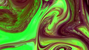 Renkli Kaos Mürekkebi Sıvı Türbülans Hareketinde Yayıldı 