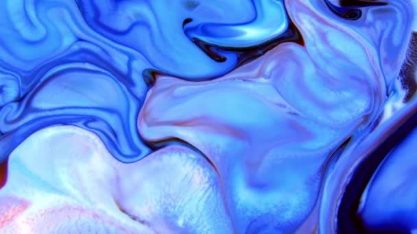 Diffusione Dell Inchiostro Del Caos Colorato Nel Movimento Turbolenza Liquida — Video Stock