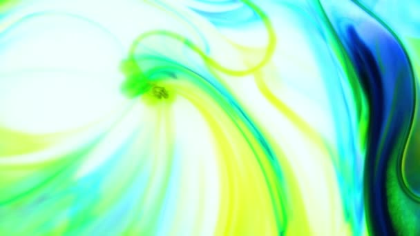 Tinta Caos Colorida Espalhada Movimento Turbulência Líquida — Vídeo de Stock
