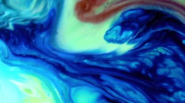 Soyut Organik Hipnotik Mürekkep Renkli Boya Yayılır