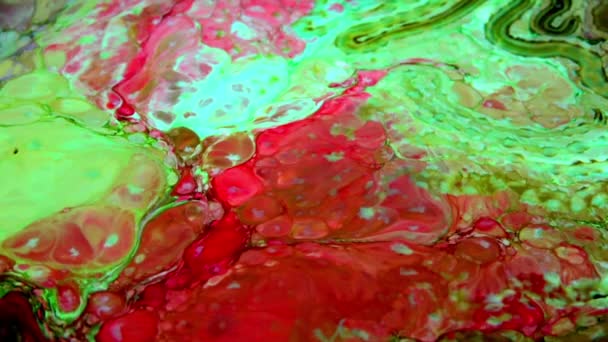 Абстрактні Органічні Гіпнотичні Чорнила Барвисті Розмальовки — стокове відео