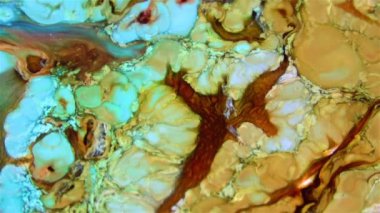 Soyut Organik Hipnotik Mürekkep Renkli Boya Yayılır