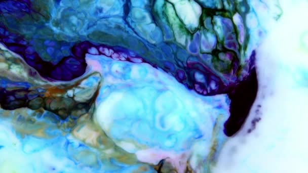 Soyut Organik Hipnotik Mürekkep Renkli Boya Yayılır — Stok video