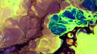 Soyut Organik Girdap, Ayrıntılı Yüzey Renkli Boyaları 'nda Sonsuz Gerçeküstü Hipnotize Etme