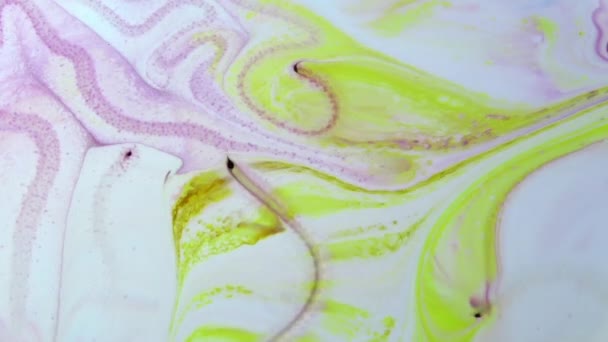 Abstrakt Organisk Hvirvel Endeløs Surrealistisk Hypnotisering Detaljeret Overflade Farverig Maling – Stock-video