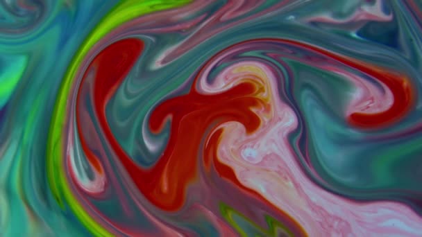 Abstract Organic Vortex Endless Surreal Hypnotizing Detailed Surface Colorful Paint — Stock Video