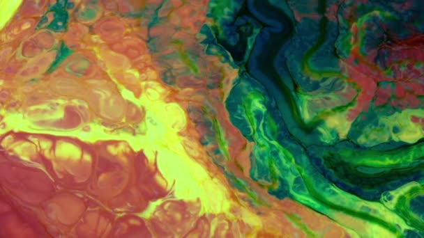 Αφηρημένη Πολύχρωμο Μελάνι Χρώμα Υγρό Έκρηξη Διάχυση Pshychedelic Χρώμα Blast — Αρχείο Βίντεο