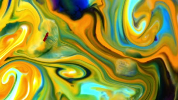 Vórtice Orgânico Abstrato Hipnotizando Surreal Infinito Superfície Detalhada Espalha Pintura — Vídeo de Stock