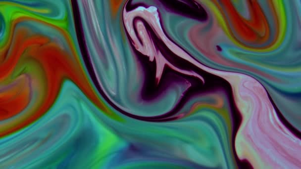Αφηρημένη Οργανική Δίνη Ατελείωτες Σουρεαλιστικό Υπνωτισμό Λεπτομερή Επιφάνεια Πολύχρωμα Στρώματα — Αρχείο Βίντεο