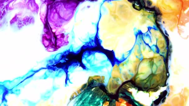 Vortex organique abstrait, hypnotisant surréaliste sans fin dans les étalements colorés détaillés de peinture de surface