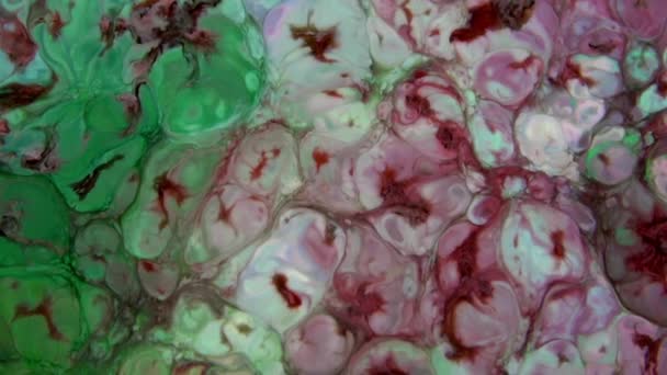 Abstrakti Orgaaninen Pyörre Loputon Surrealistinen Hypnotisoiva Yksityiskohtainen Pinta Värikäs Maali — kuvapankkivideo