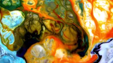 Soyut Organik Girdap, Ayrıntılı Yüzey Renkli Boyaları 'nda Sonsuz Gerçeküstü Hipnotize Etme