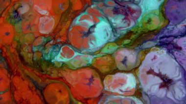 Soyut Organik Girdap, Ayrıntılı Yüzey Renkli Boyaları 'nda Sonsuz Gerçeküstü Hipnotize Etme