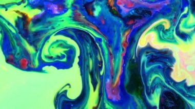 Soyut Organik Girdap, Ayrıntılı Yüzey Renkli Boyaları 'nda Sonsuz Gerçeküstü Hipnotize Etme