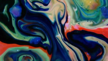 Soyut Organik Girdap, Ayrıntılı Yüzey Renkli Boyaları 'nda Sonsuz Gerçeküstü Hipnotize Etme