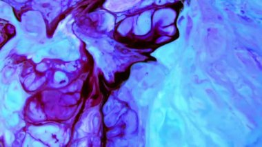 Soyut Renkli Mürekkep Sıvı Patlaması Pshychedelic Boya Patlaması Hareketi