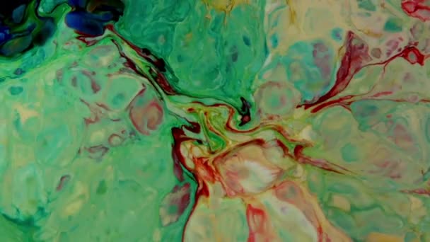 Diffusion Liquide Explosion Encre Colorée Abstraite Pshychedelic Paint Blast Movement — Video