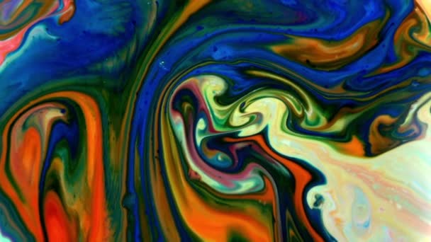 色彩艳丽的油墨液体爆炸扩散喷漆爆破运动 — 图库视频影像