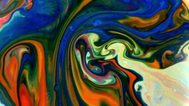 Abstract Kleurrijke Inkt Vloeibare Explode Diffusion Pshychedelic Paint Blast Movement — Stockvideo