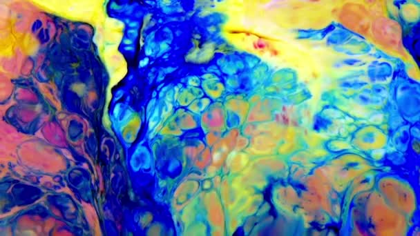 Diffusion Liquide Explosion Encre Colorée Abstraite Pshychedelic Paint Blast Movement — Video