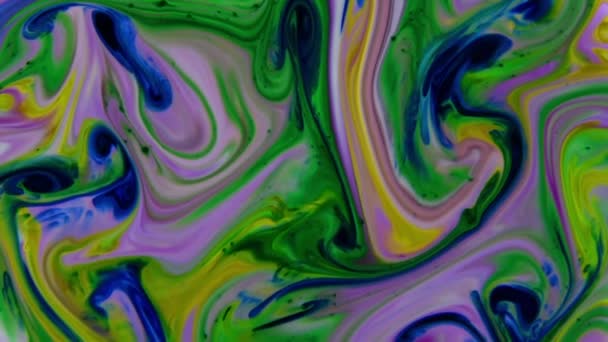 Abstract Colorful Color Ink Liquid Explode Diffusion Pshychedelic Paint Blast — Stock Video