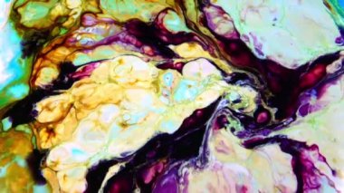 Soyut Renkli Mürekkep Sıvı Patlaması Pshychedelic Boya Patlaması Hareketi