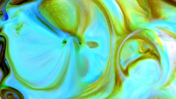 Abstract Kleurrijke Inkt Vloeibare Explode Diffusion Pshychedelic Paint Blast Movement — Stockvideo